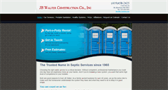 Desktop Screenshot of jbwalterseptic.com